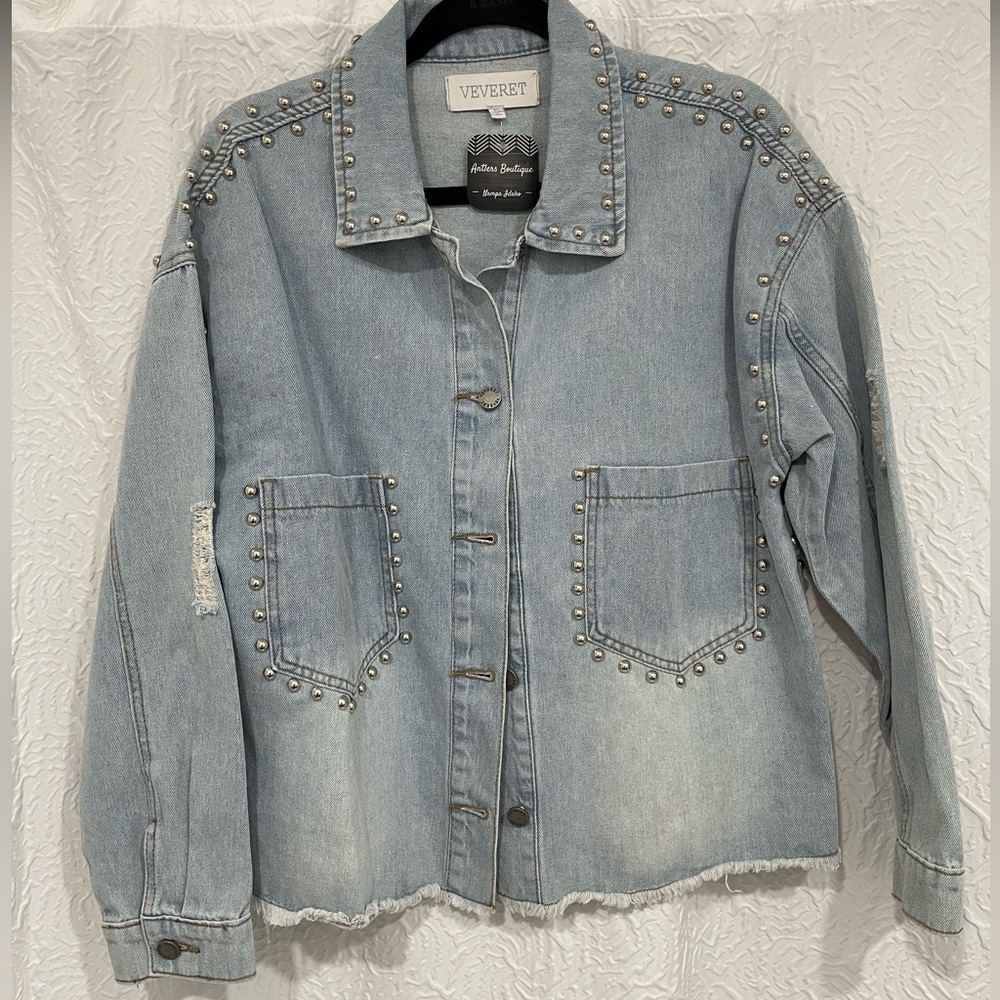 Studded denim jacket